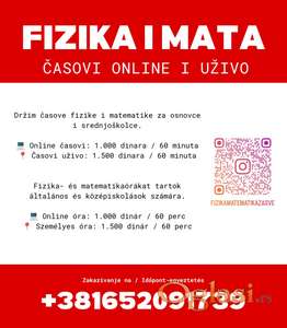 Časovi Fizike i Matematike / Fizika- és matematikaórák